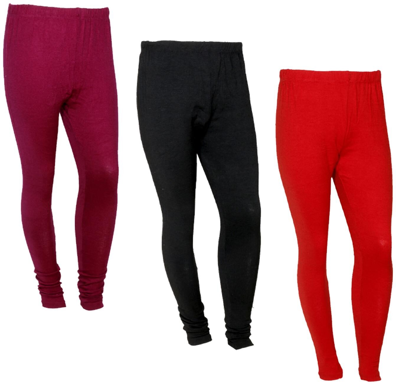 

IndiWeaves Women Warm Wollen Lycra Legging (Pack of 3)
