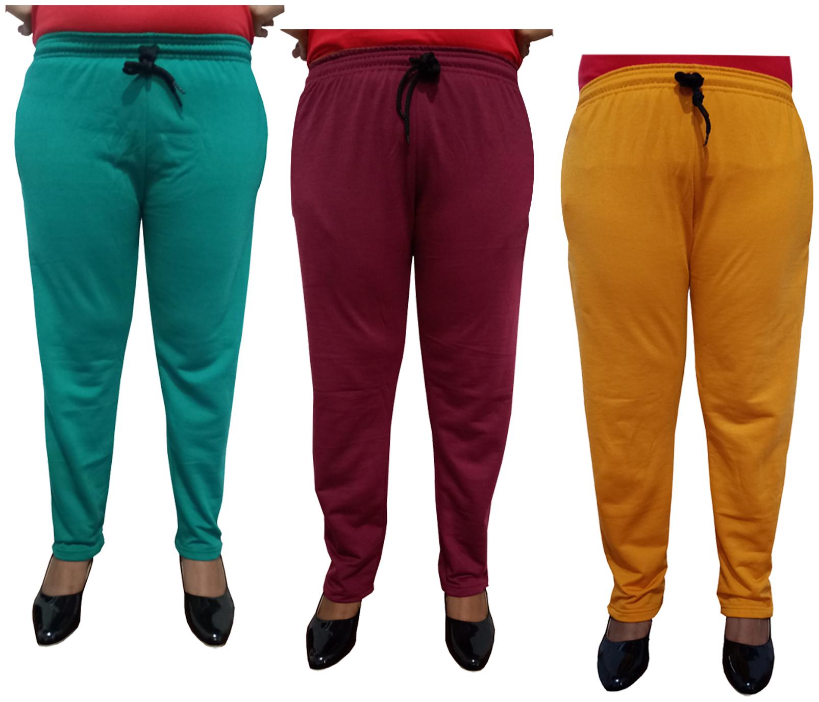 

Indiweaves Women Regular fit Fleece Solid Track pants - Multi