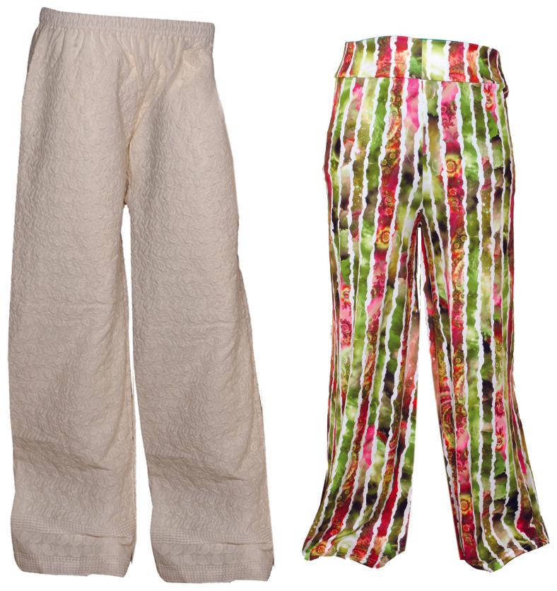 

IndiWeaves Womens 1 Full Chikan Work Pallazo and 1 Printed Palazzo Combo Pack (Pack of 2 Palazo)