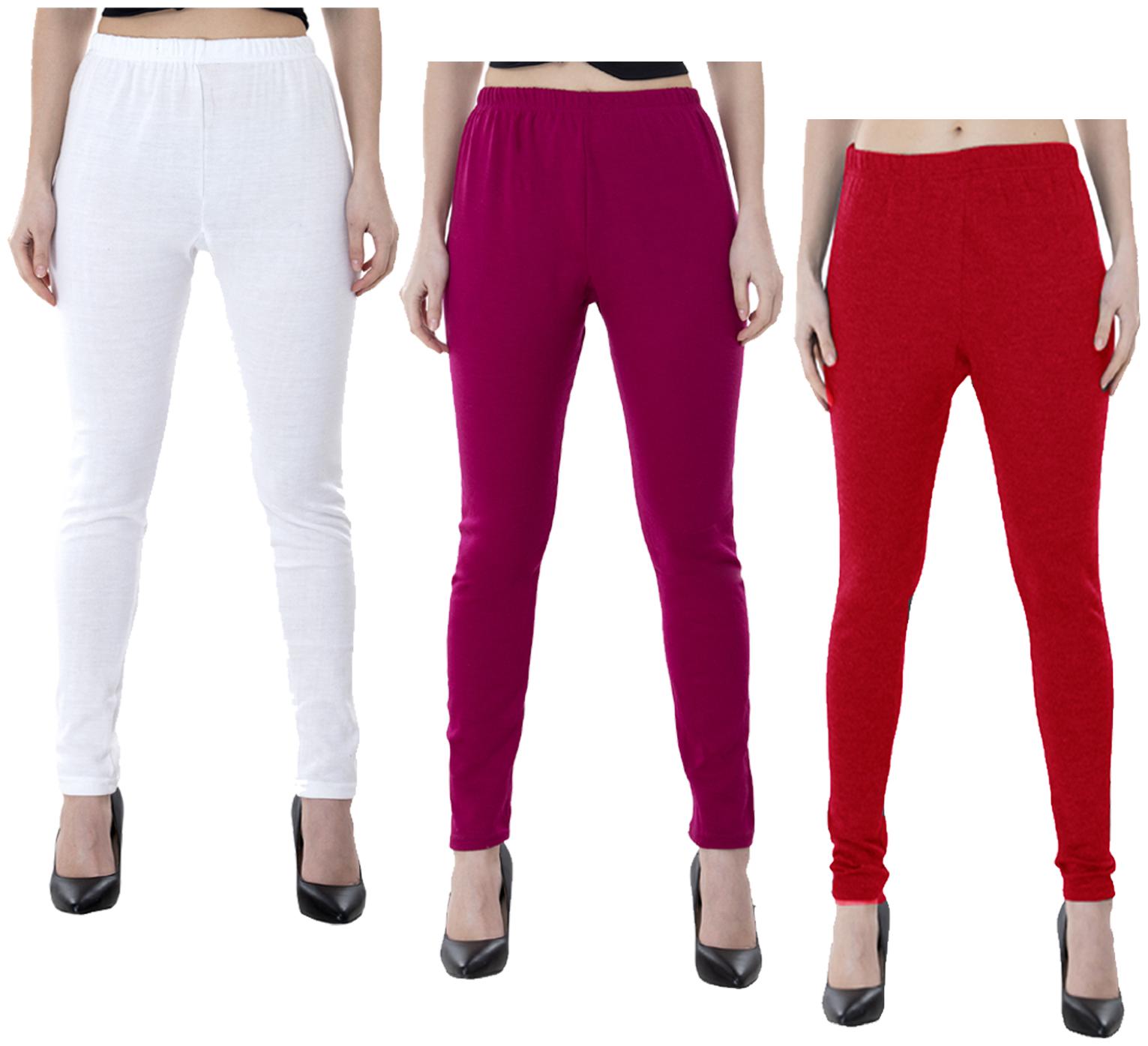 

IndiWeaves Women Warm Wollen Lycra Legging (Pack of 3)