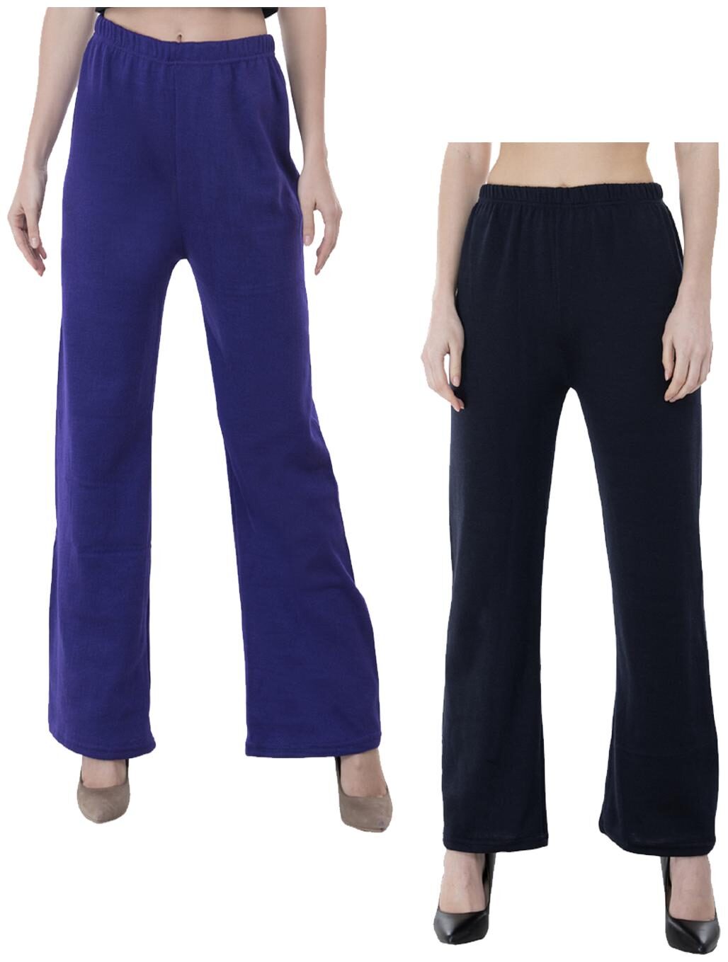 

IndiWeaves Women Warm Woolen Palazzo for Winters (Pack of 2)