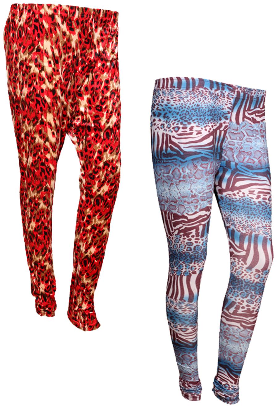 

IndiWeaves Women Cotton Printed Legging and Velvet Printed Leggings (Pack of 2)