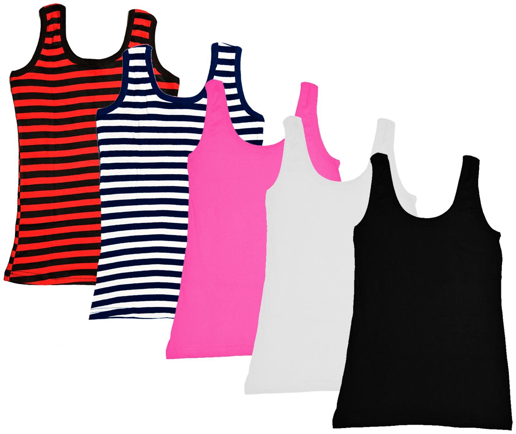 

Indiweaves Women Multi Regular fit U neck Cotton Tank top