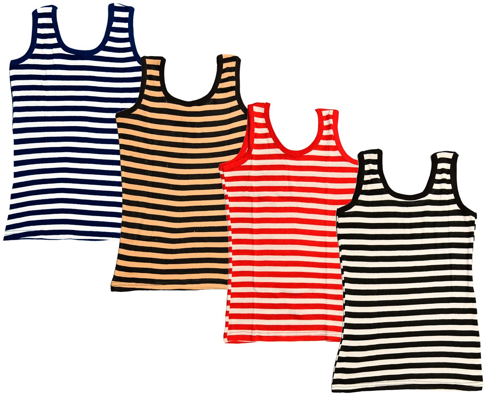 

Indiweaves Women Multi Regular fit U neck Cotton Tank top