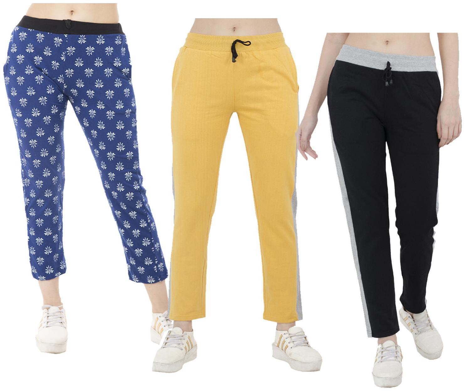 

Indiweaves Women Regular fit Polyester Printed Track pants - Multi