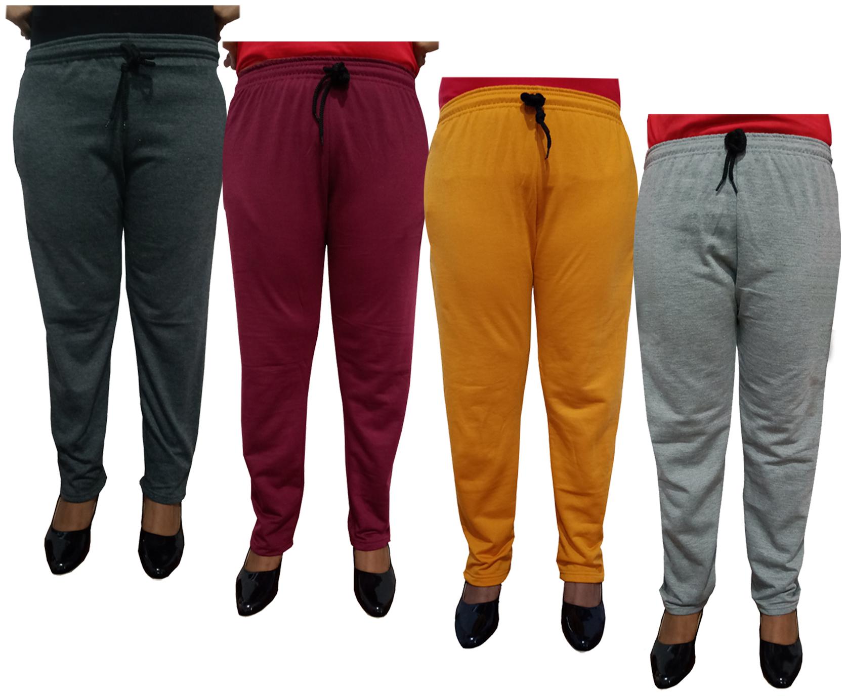 

Indiweaves Women Regular fit Fleece Solid Track pants - Multi