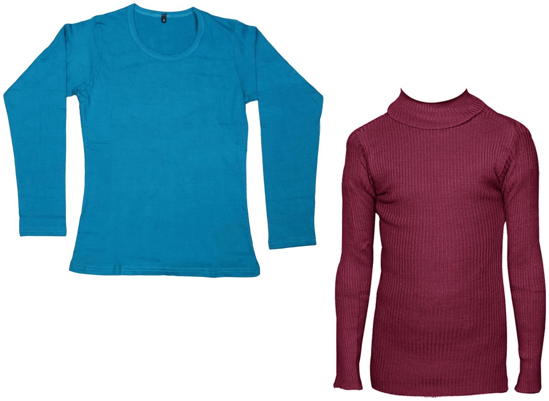 

Indiweaves Women Blue Regular fit Round neck Cotton T shirt