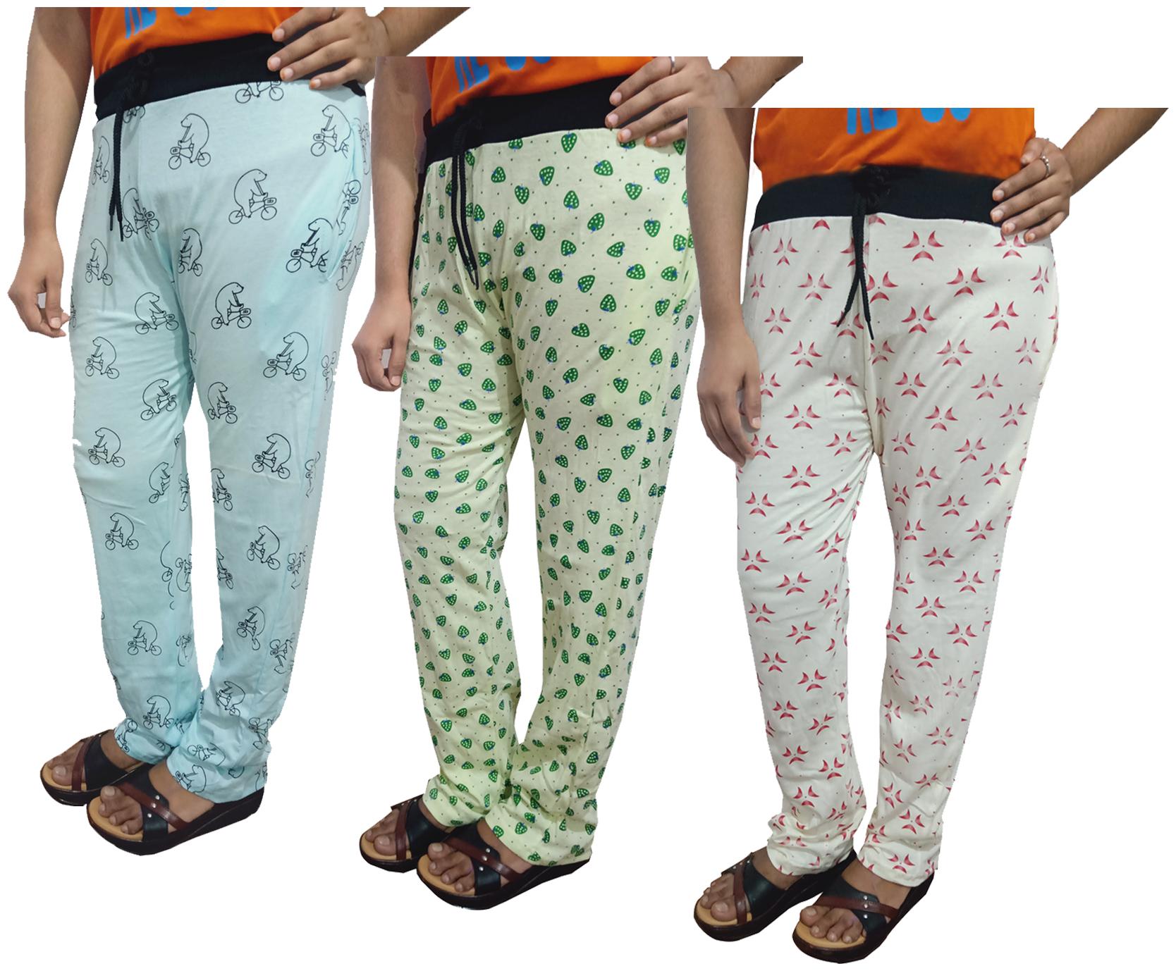 

Indiweaves Women Regular fit Cotton Printed Track pants - Multi