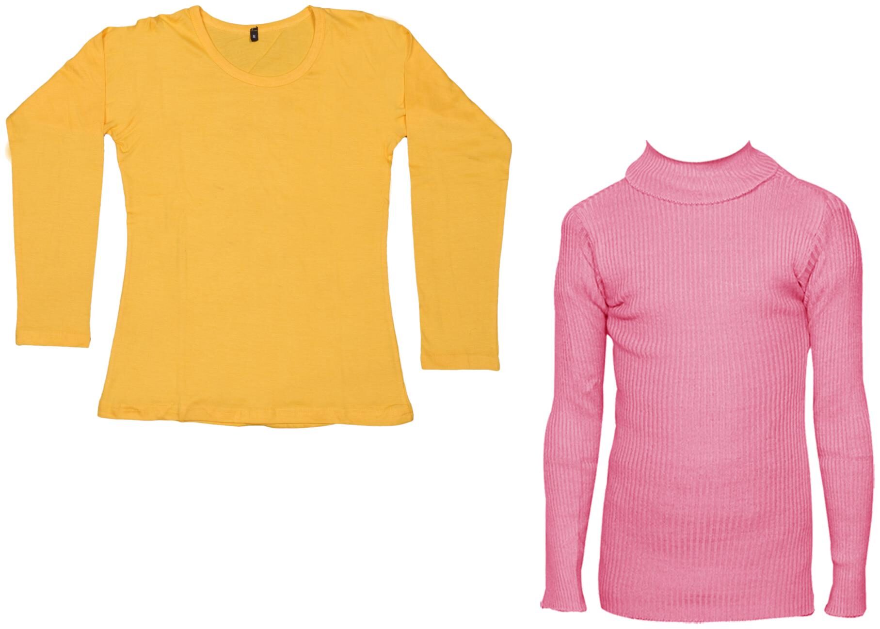 

Indiweaves Women Yellow Regular fit Round neck Cotton T shirt