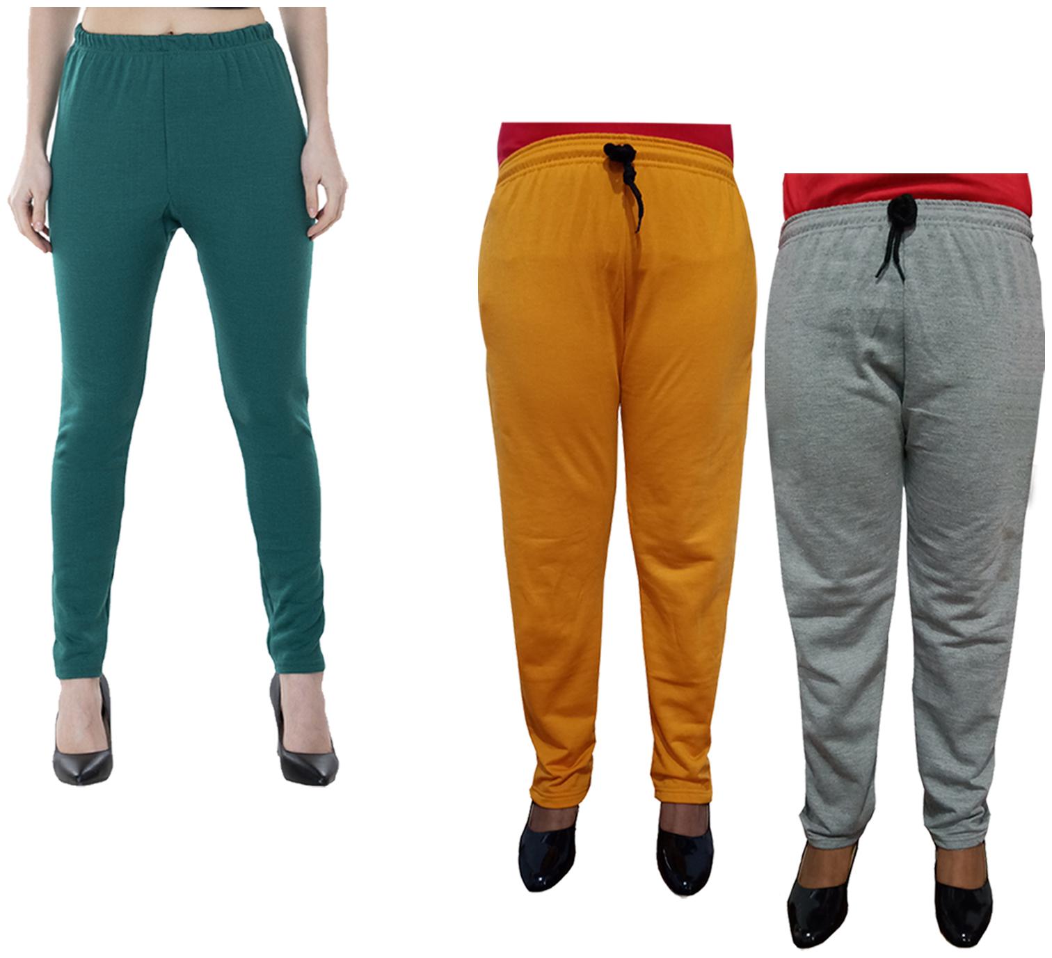 

Indiweaves Women Regular fit Fleece Solid Track pants - Multi