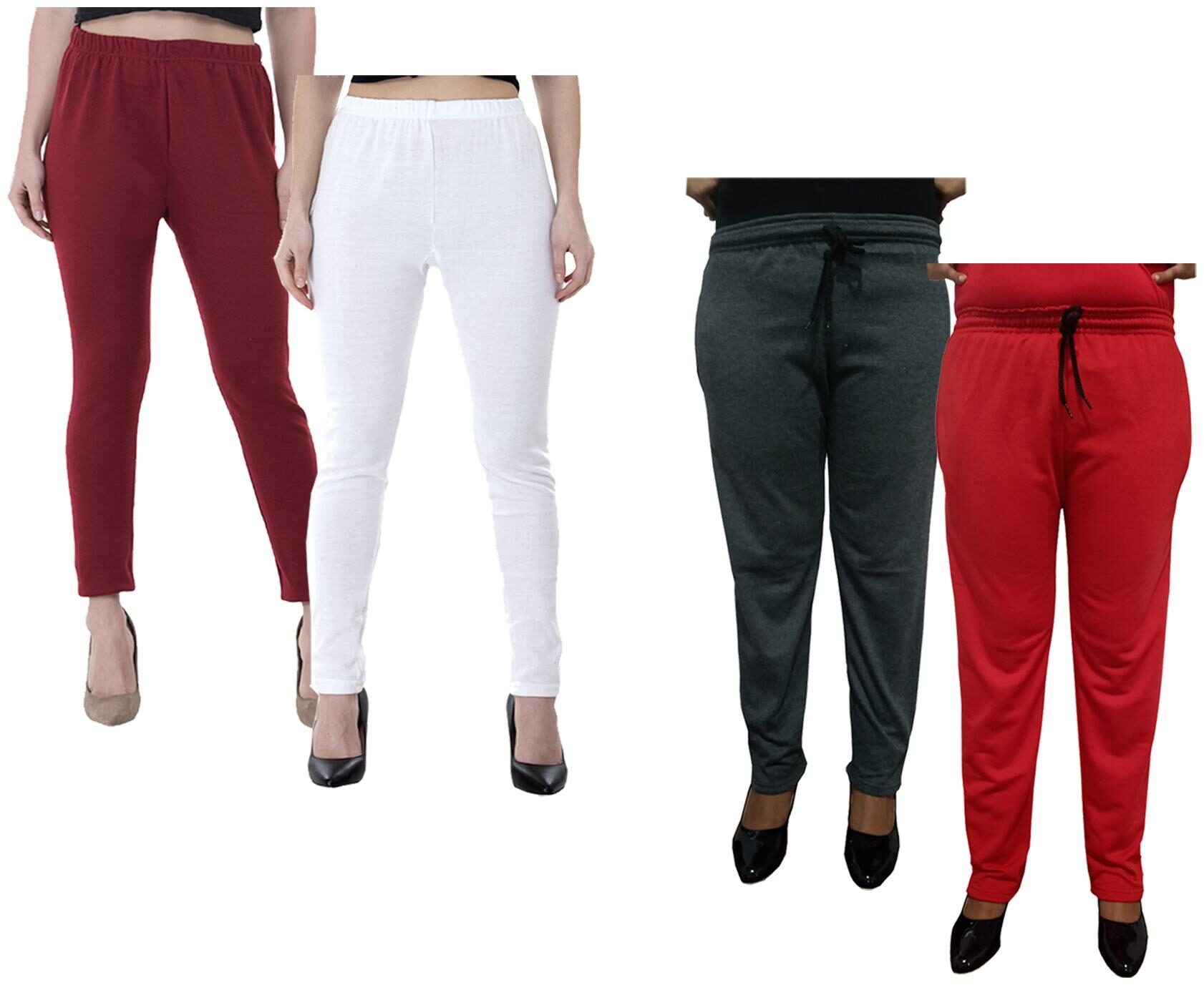 

Indiweaves Women Regular fit Fleece Solid Track pants - Multi