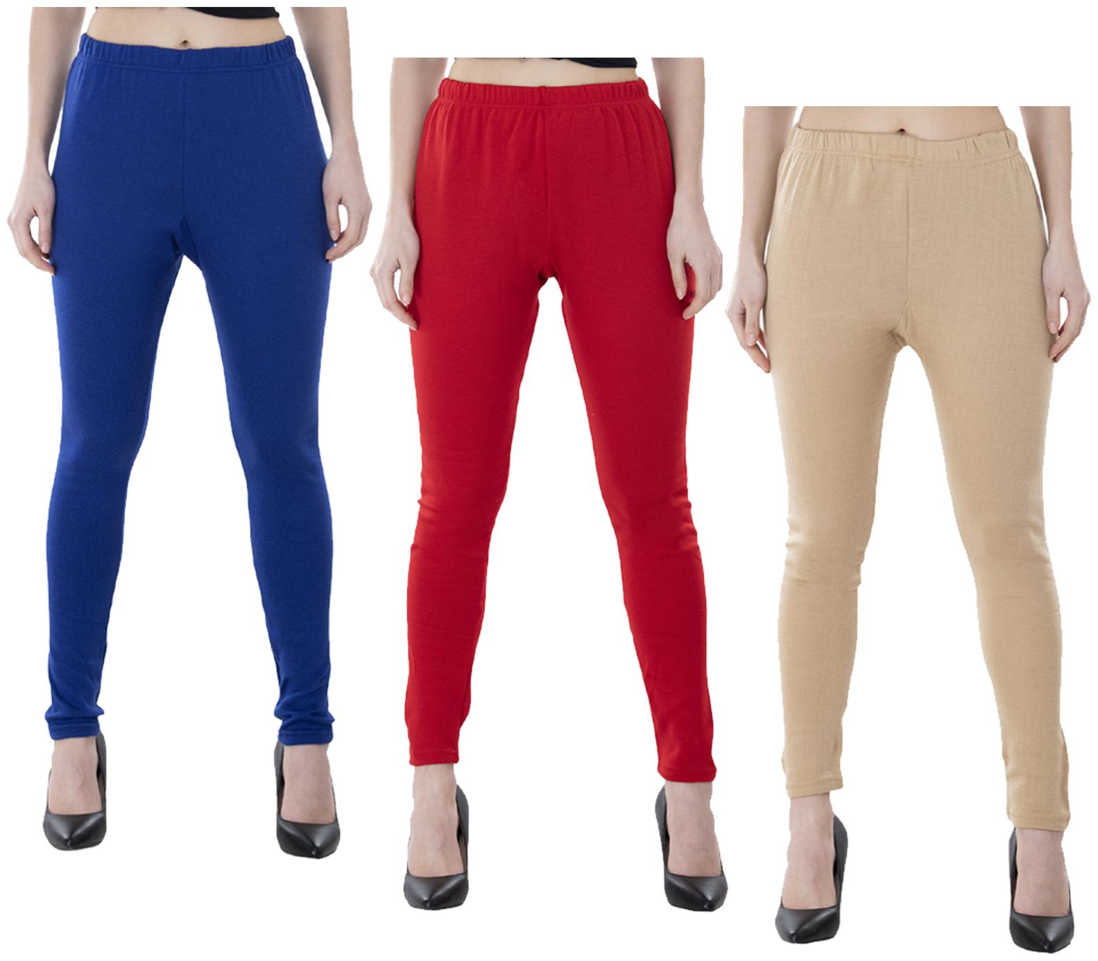 

IndiWeaves Women Warm Wollen Lycra Legging (Pack of 3)