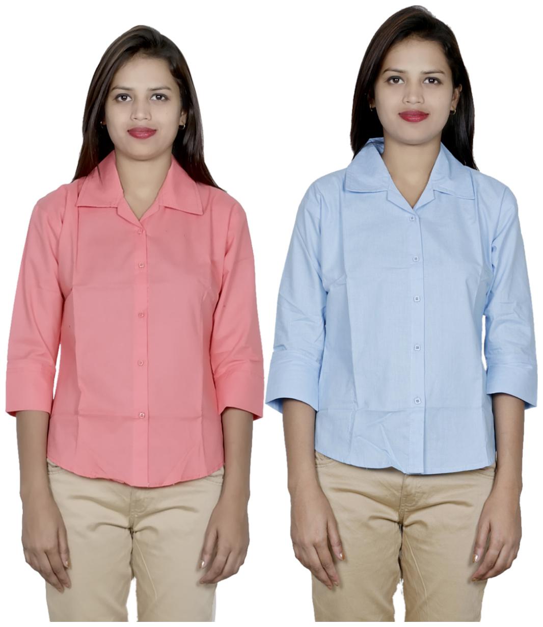 

Indiweaves Women Orange Solid Regular Fit Shirt