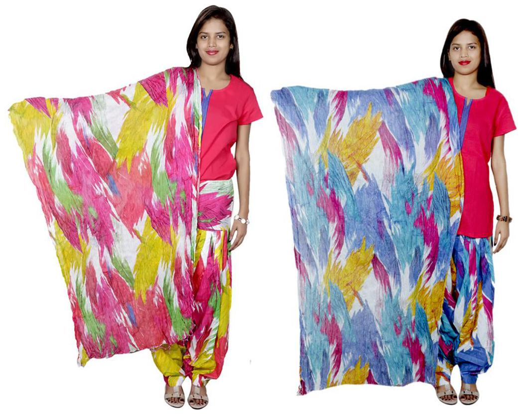 

Indiweaves Cotton Patiala Salwar With Dupatta Combo