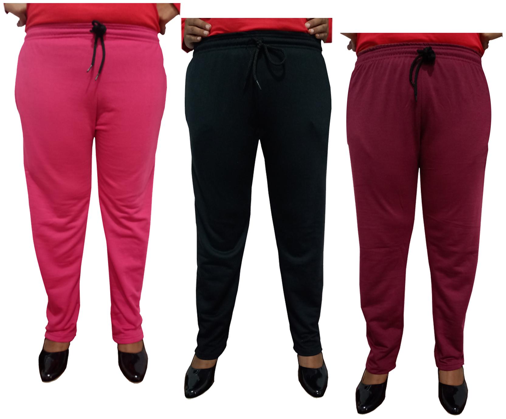 

Indiweaves Women Regular fit Fleece Solid Track pants - Multi
