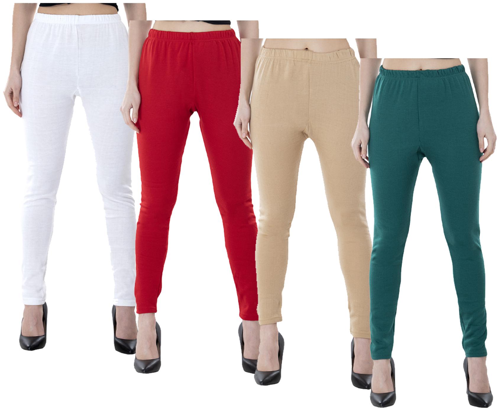 

IndiWeaves Women Warm Wollen Lycra Legging (Pack of 4)
