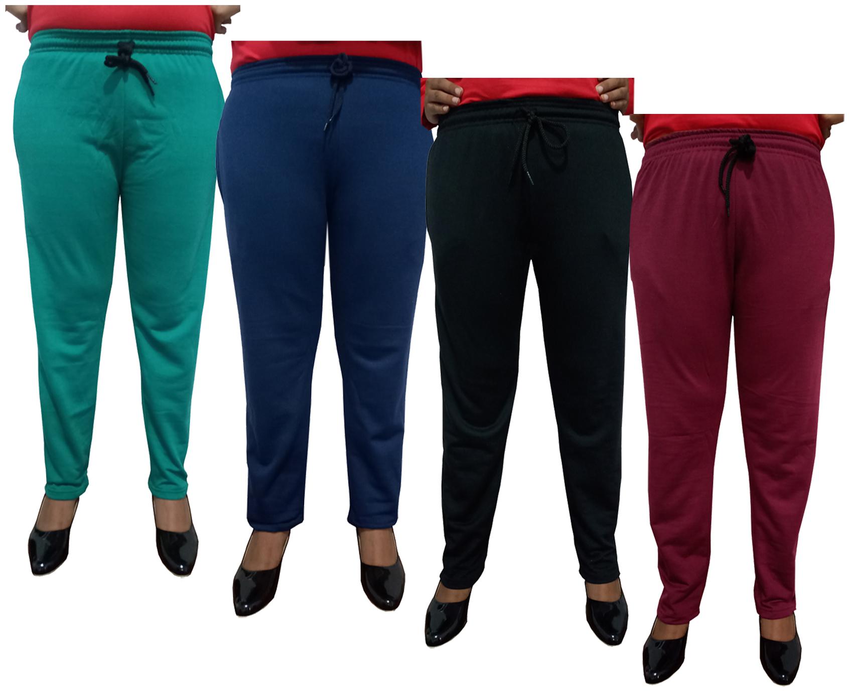 

Indiweaves Women Regular fit Fleece Solid Track pants - Multi
