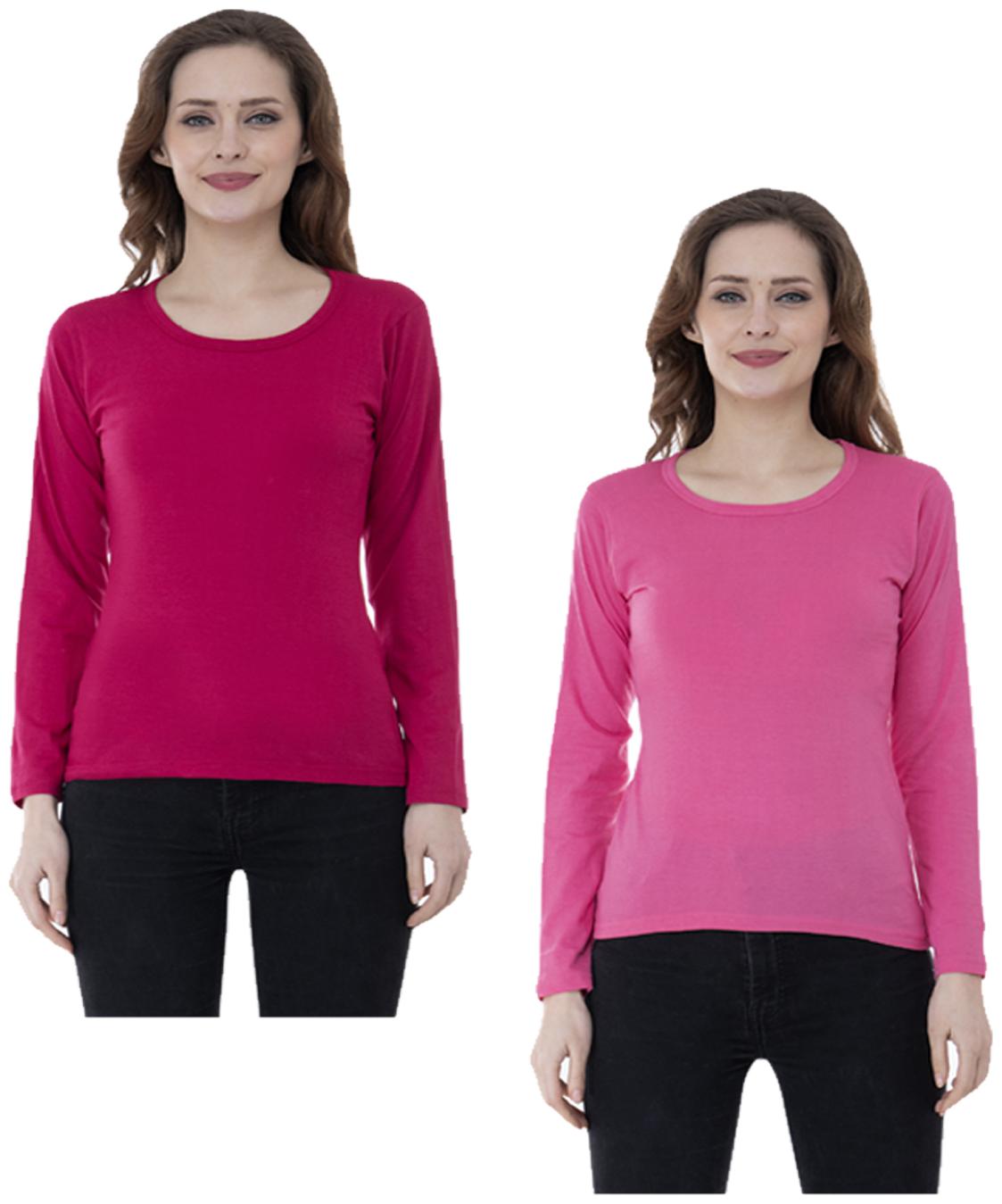 

Indiweaves Women Multi Regular fit Round neck Cotton T shirt