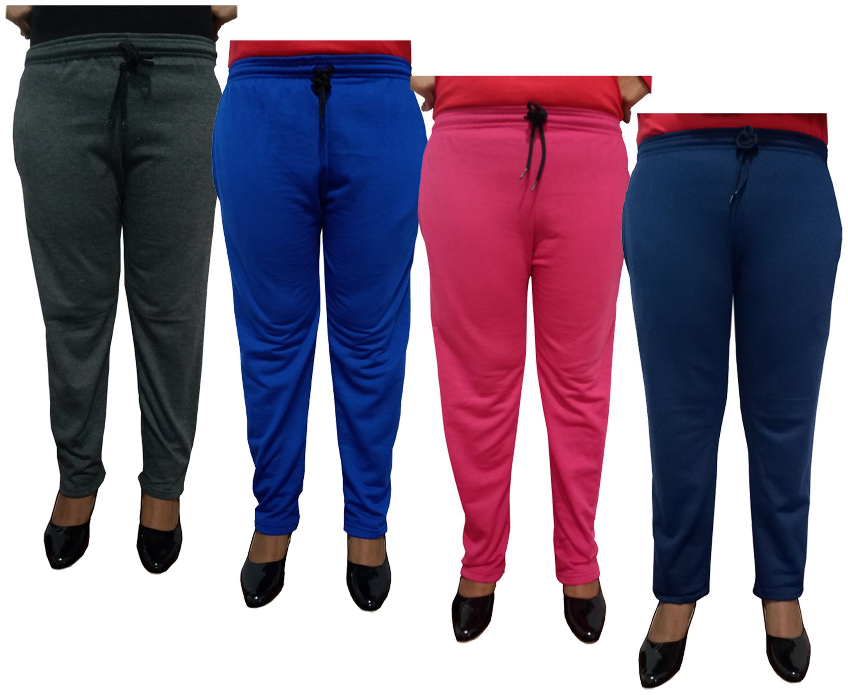 

Indiweaves Women Regular fit Fleece Solid Track pants - Multi