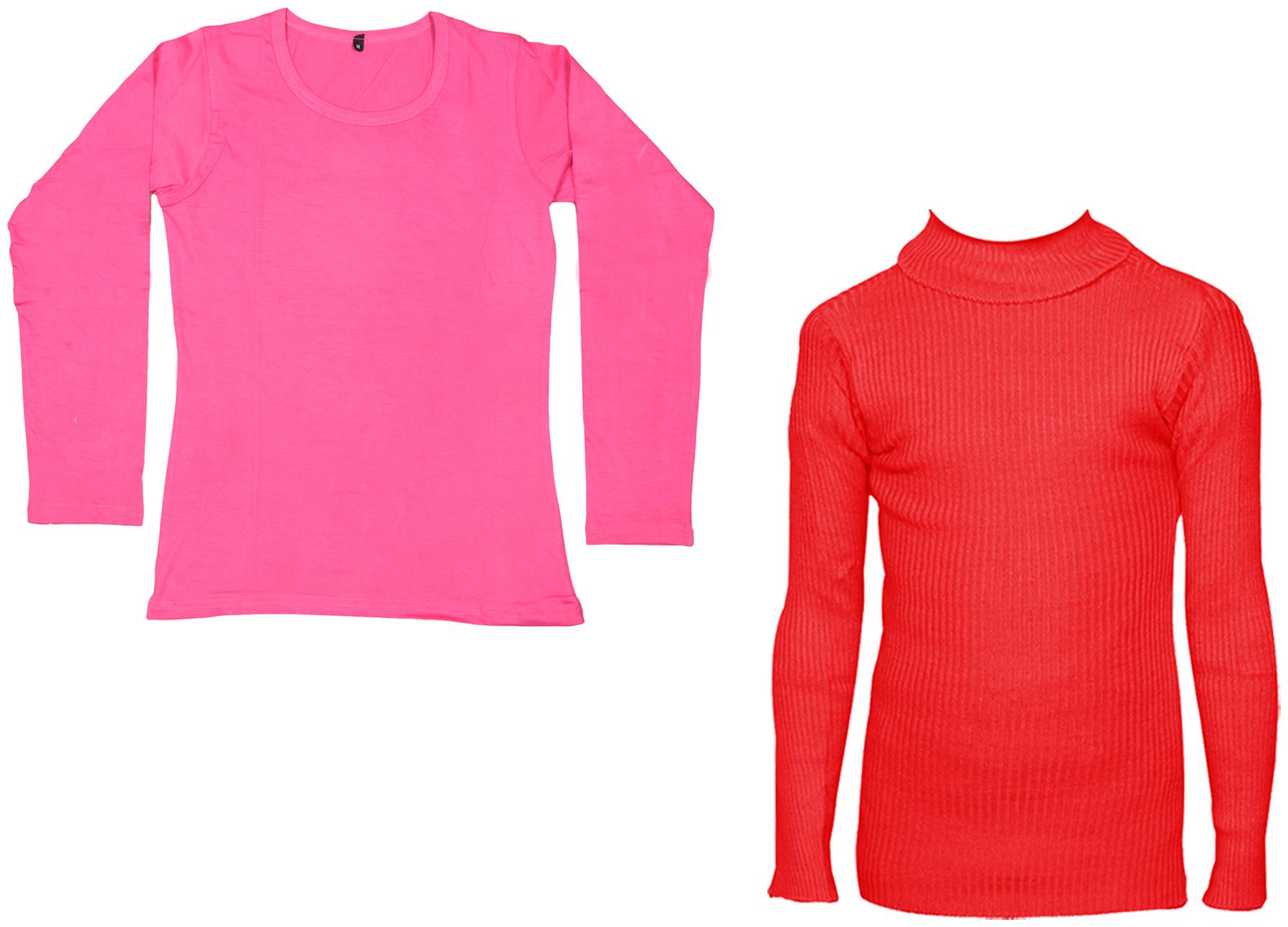 

Indiweaves Women Pink Regular fit Round neck Cotton T shirt