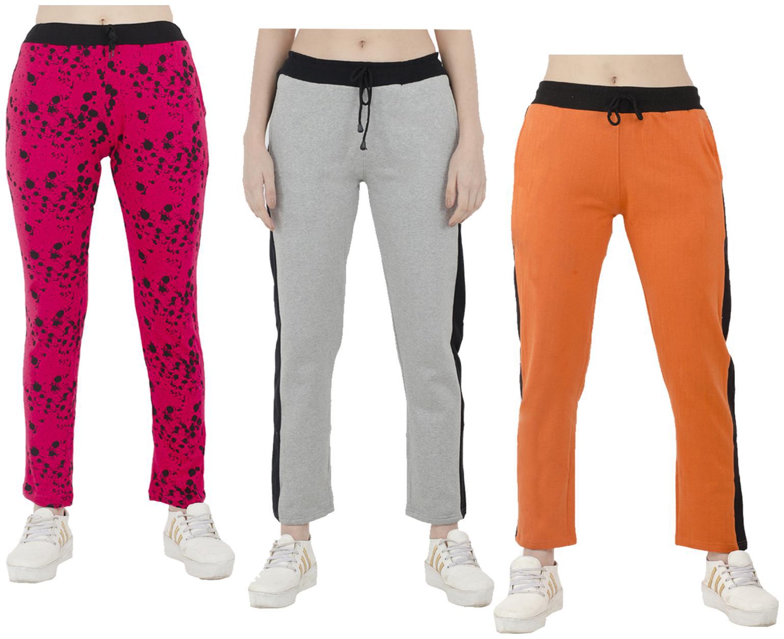 

Indiweaves Women Regular fit Polyester Printed Track pants - Multi