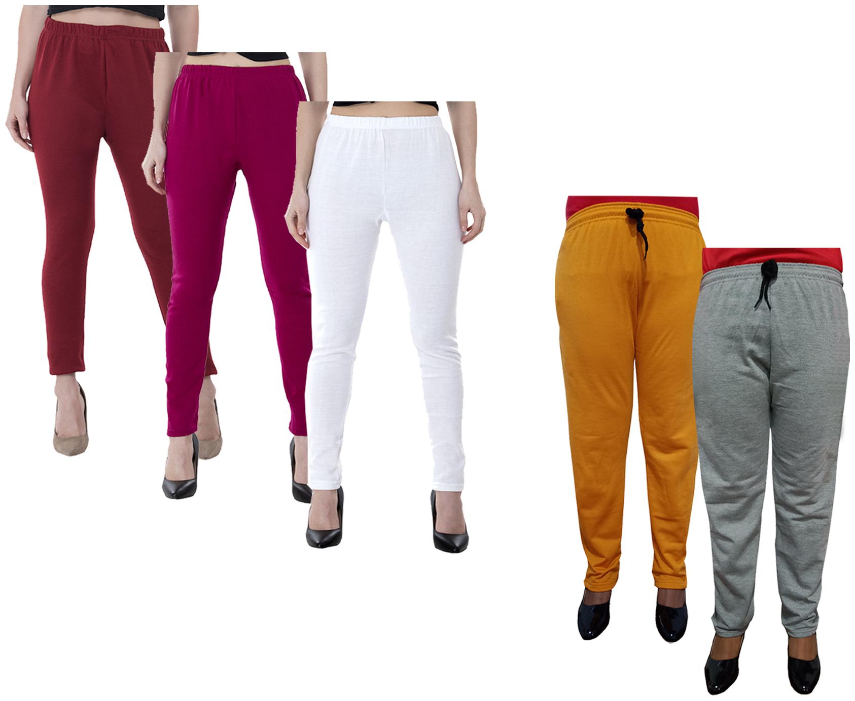 

Indiweaves Women Regular fit Fleece Solid Track pants - Multi