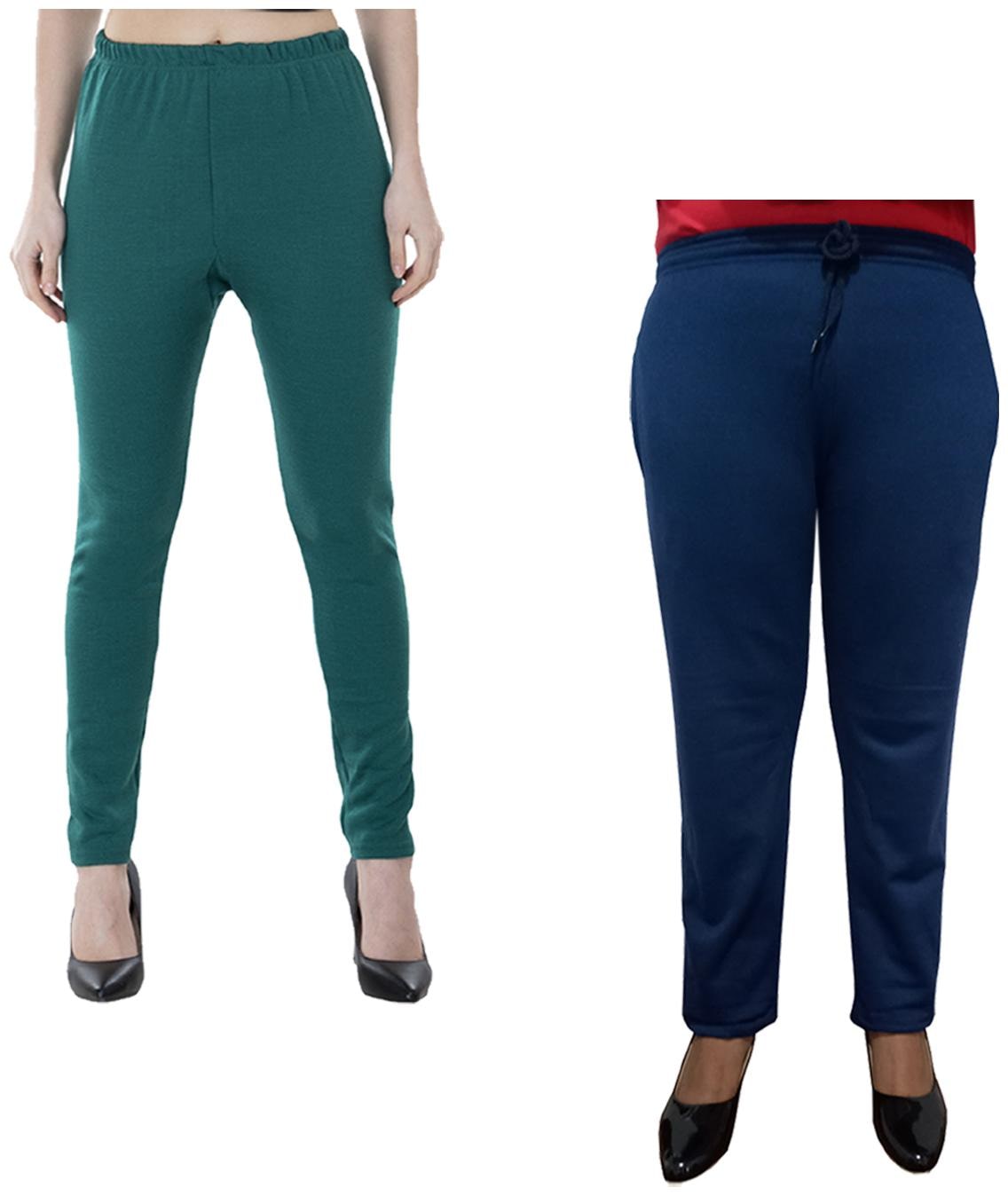 

Indiweaves Women Regular fit Fleece Solid Track pants - Multi
