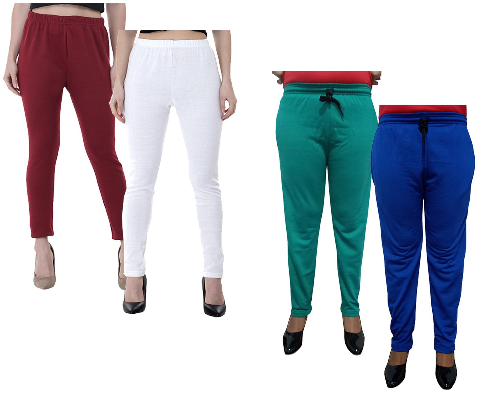 

Indiweaves Women Regular fit Fleece Solid Track pants - Multi