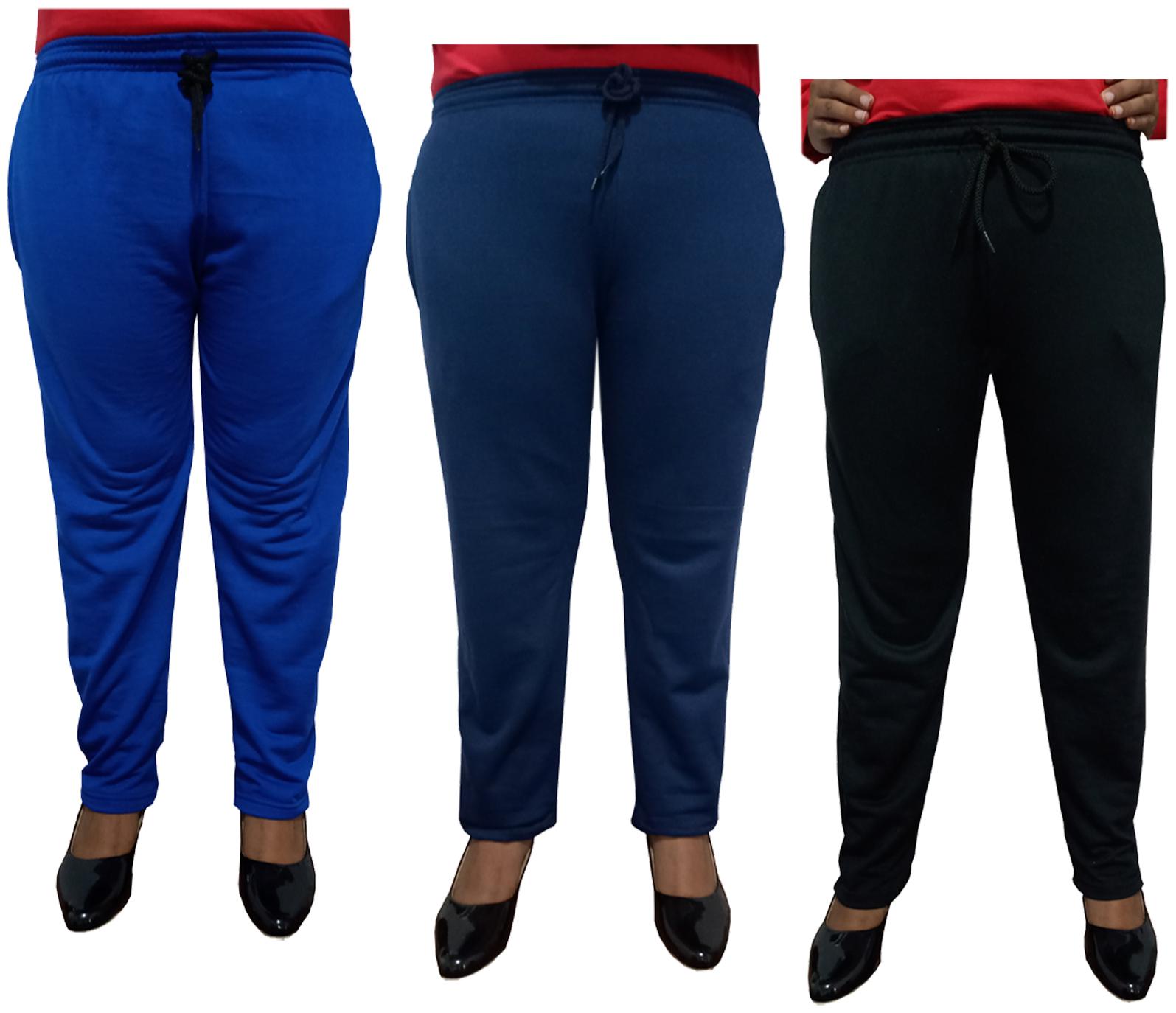 

Indiweaves Women Regular fit Fleece Solid Track pants - Multi