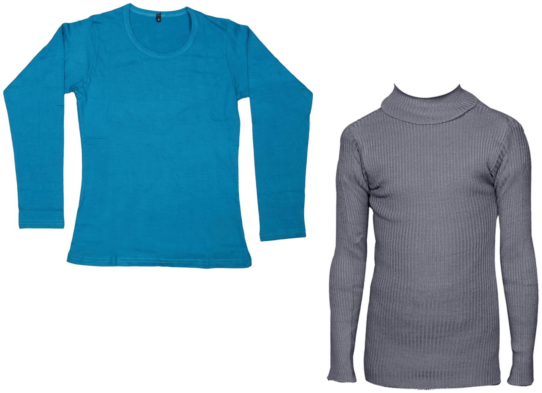 

Indiweaves Women Blue Regular fit Round neck Cotton T shirt