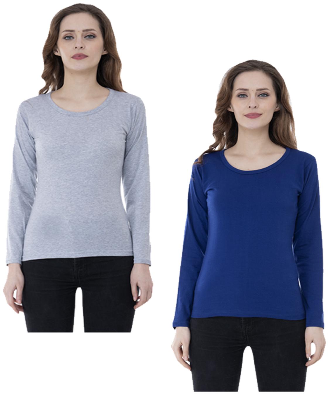 

Indiweaves Women Multi Regular fit Round neck Cotton T shirt