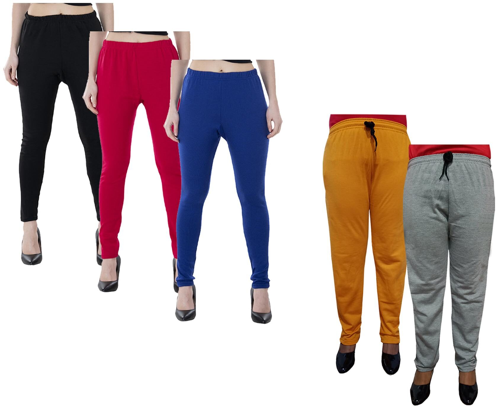 

Indiweaves Women Regular fit Fleece Solid Track pants - Multi