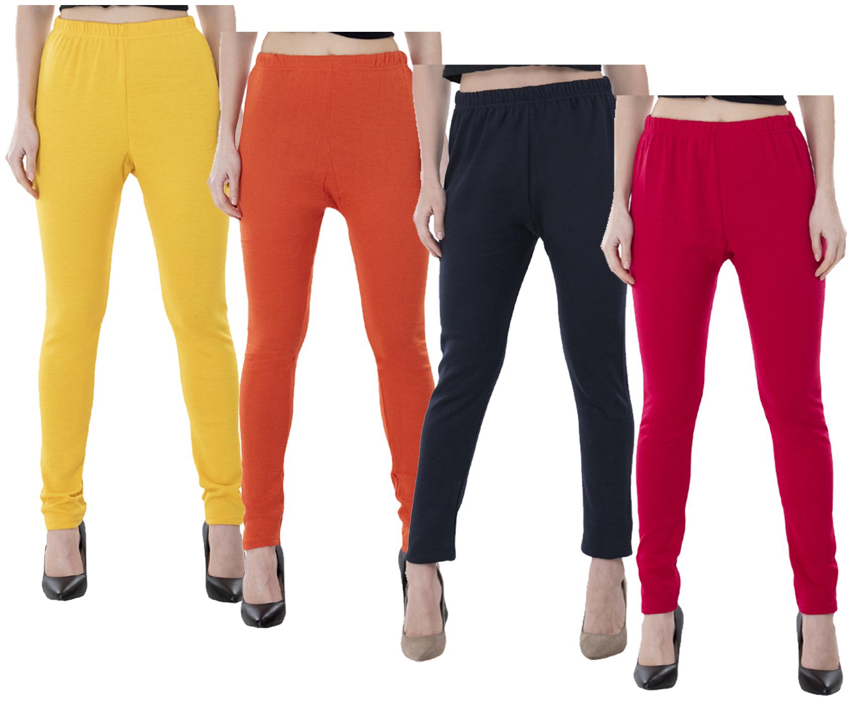 

IndiWeaves Women Warm Wollen Lycra Legging (Pack of 4)
