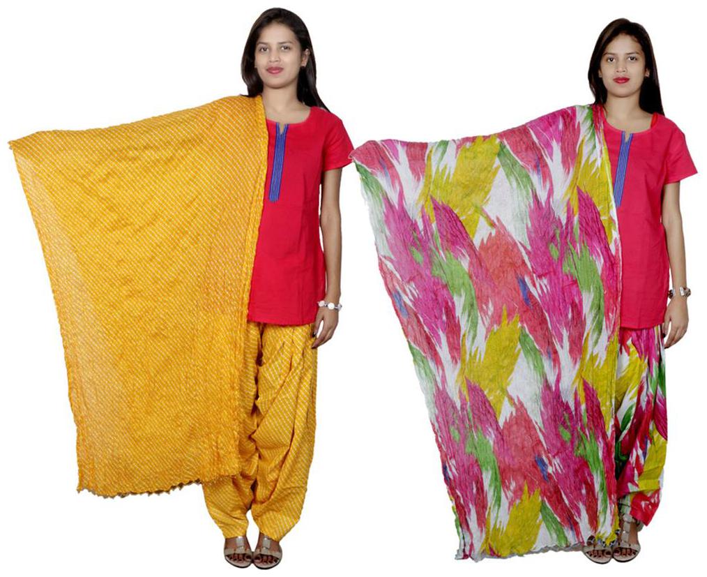 

Indiweaves Cotton Patiala Salwar With Dupatta Combo