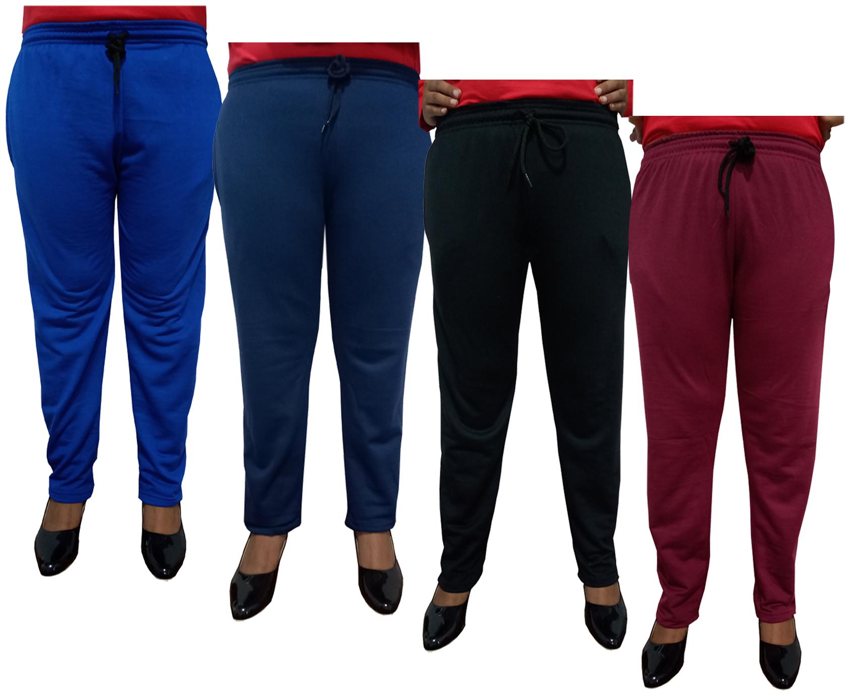 

Indiweaves Women Regular fit Fleece Solid Track pants - Multi