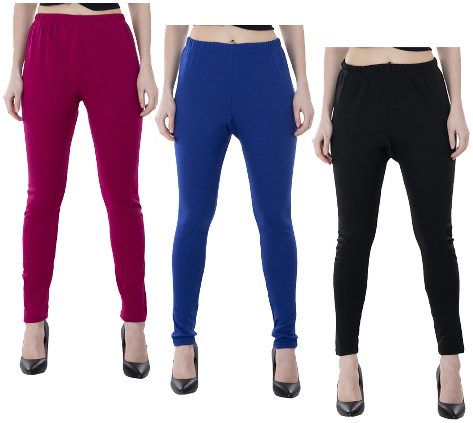 

IndiWeaves Women Warm Wollen Lycra Legging (Pack of 3)