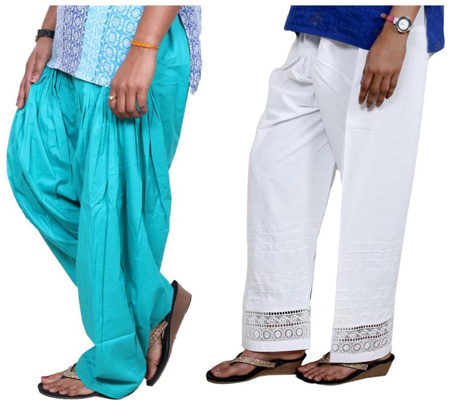 

Indiweaves Cotton Patiala - Multi