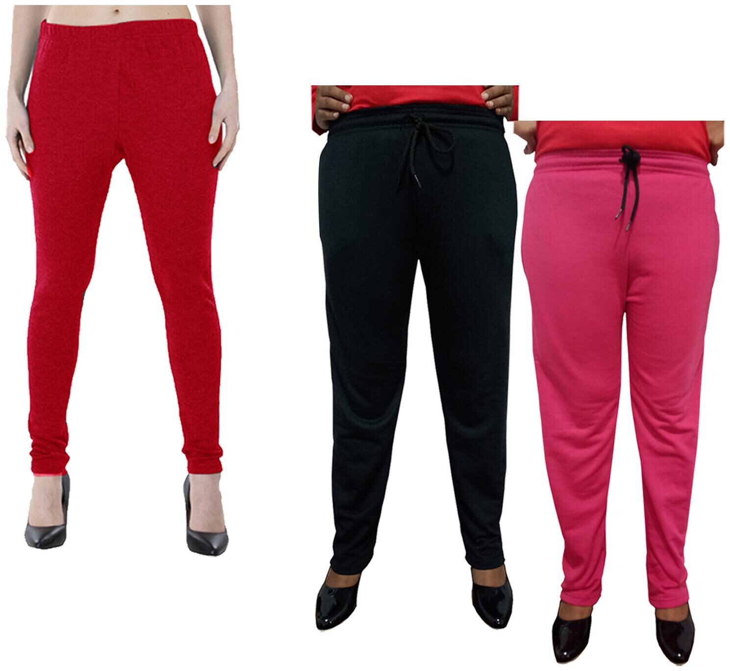 

Indiweaves Women Regular fit Fleece Solid Track pants - Multi
