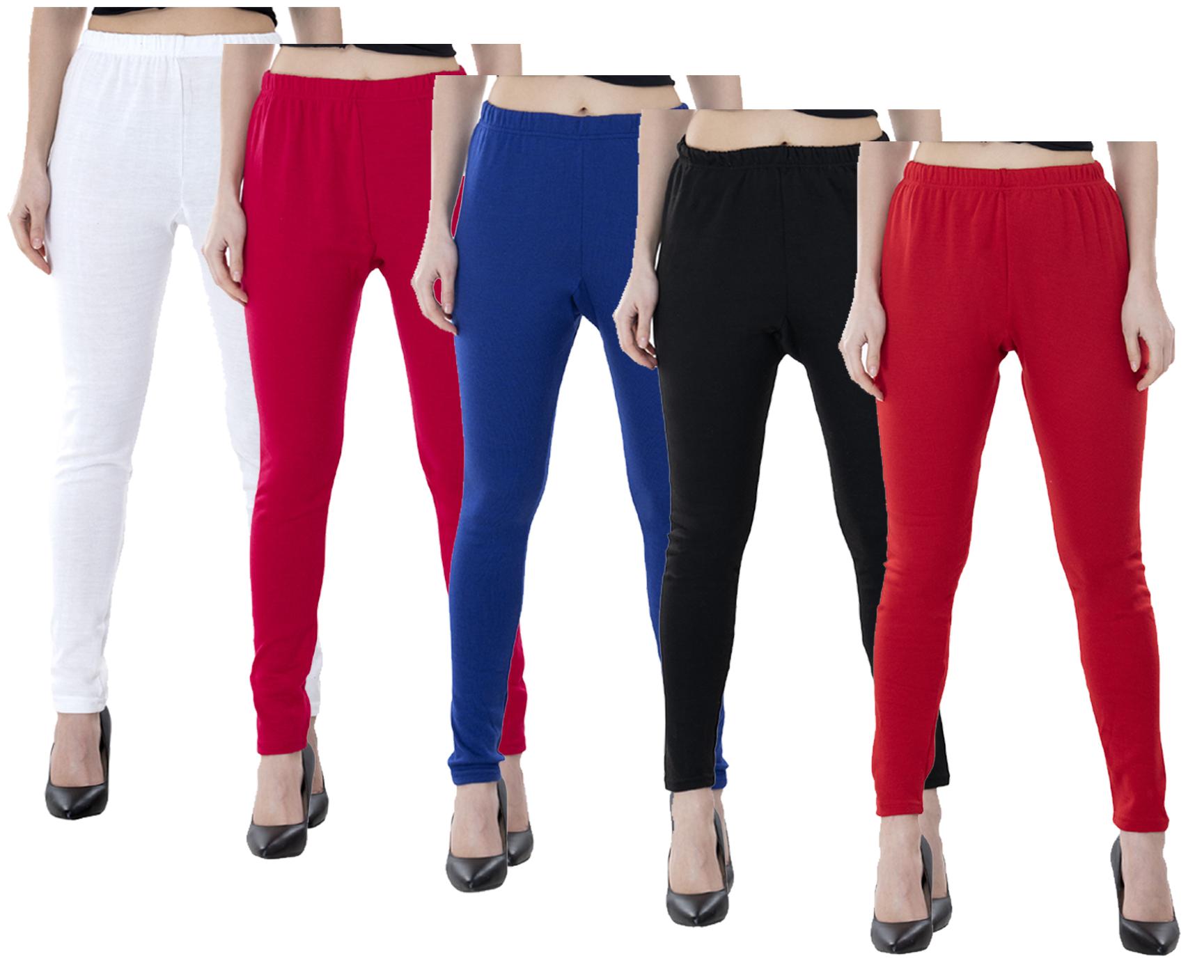 

IndiWeaves Women Warm Wollen Lycra Legging (Pack of 5)