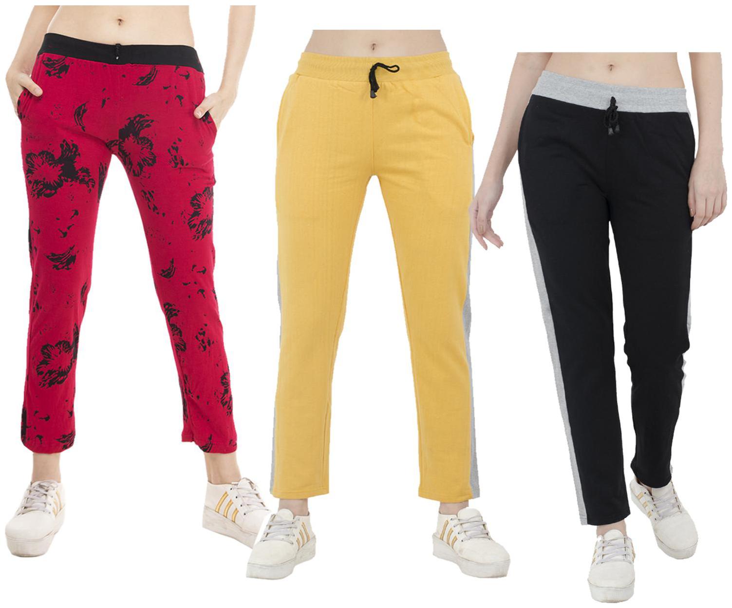 

Indiweaves Women Regular fit Polyester Printed Track pants - Multi