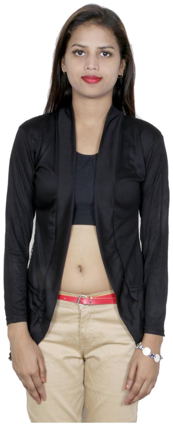 

Indiweaves Women Shrug - Black