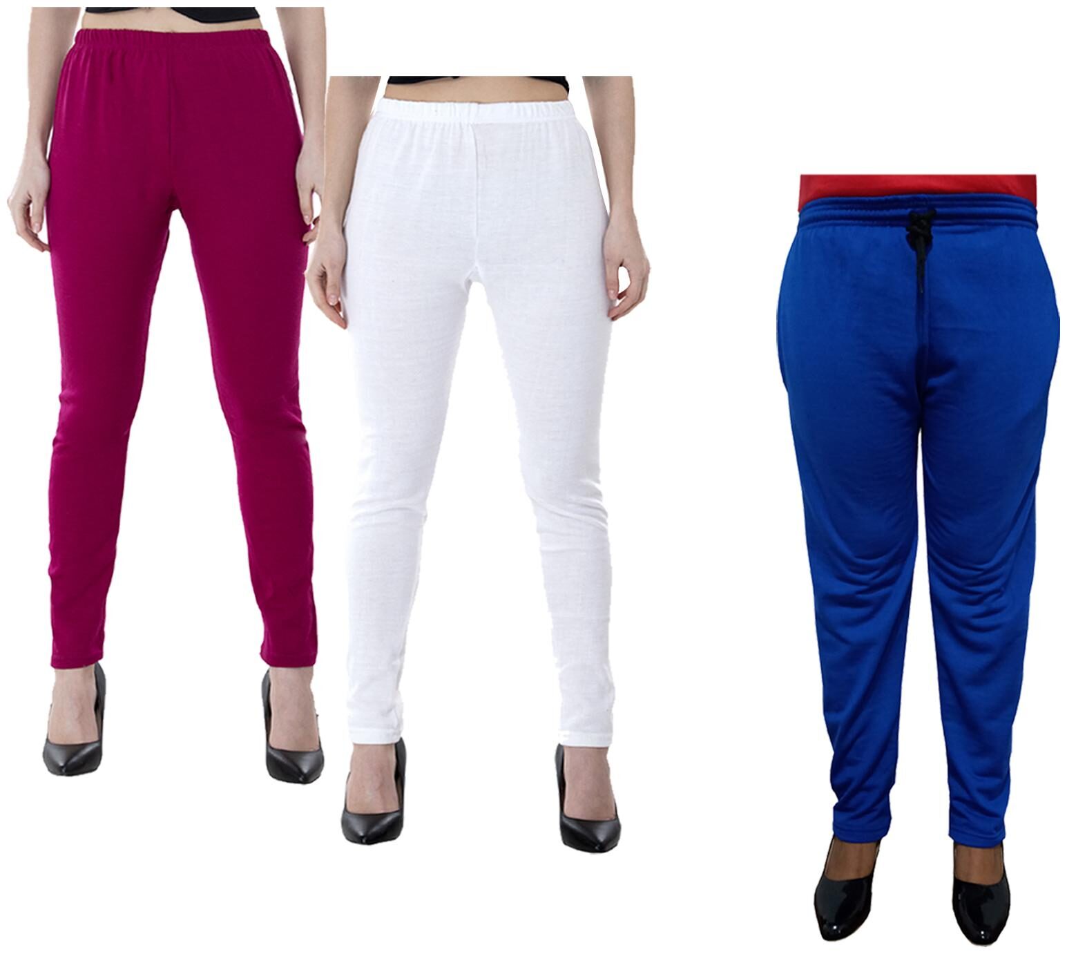 

Indiweaves Women Regular fit Fleece Solid Track pants - Multi