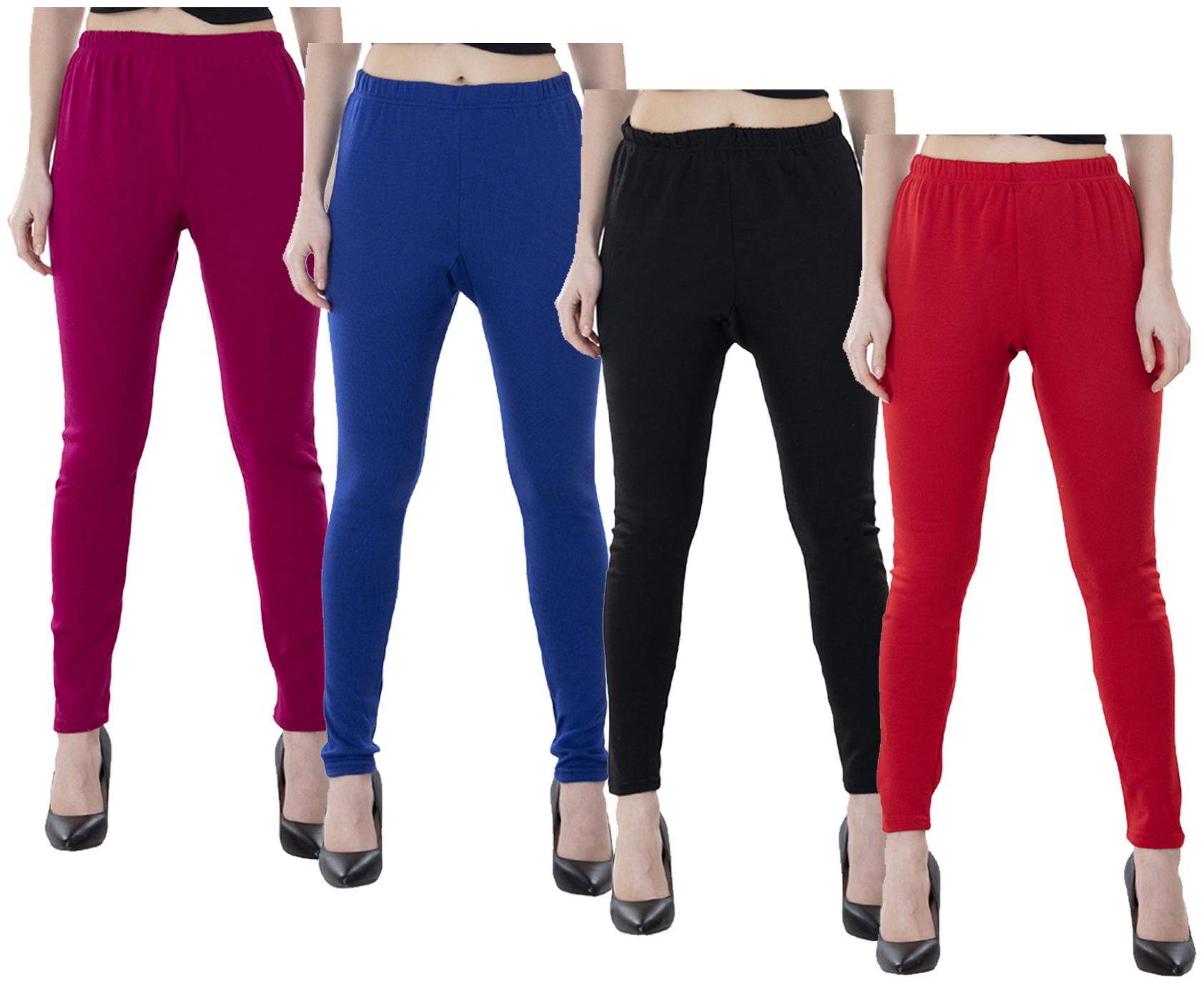 

IndiWeaves Women Warm Wollen Lycra Legging (Pack of 4)