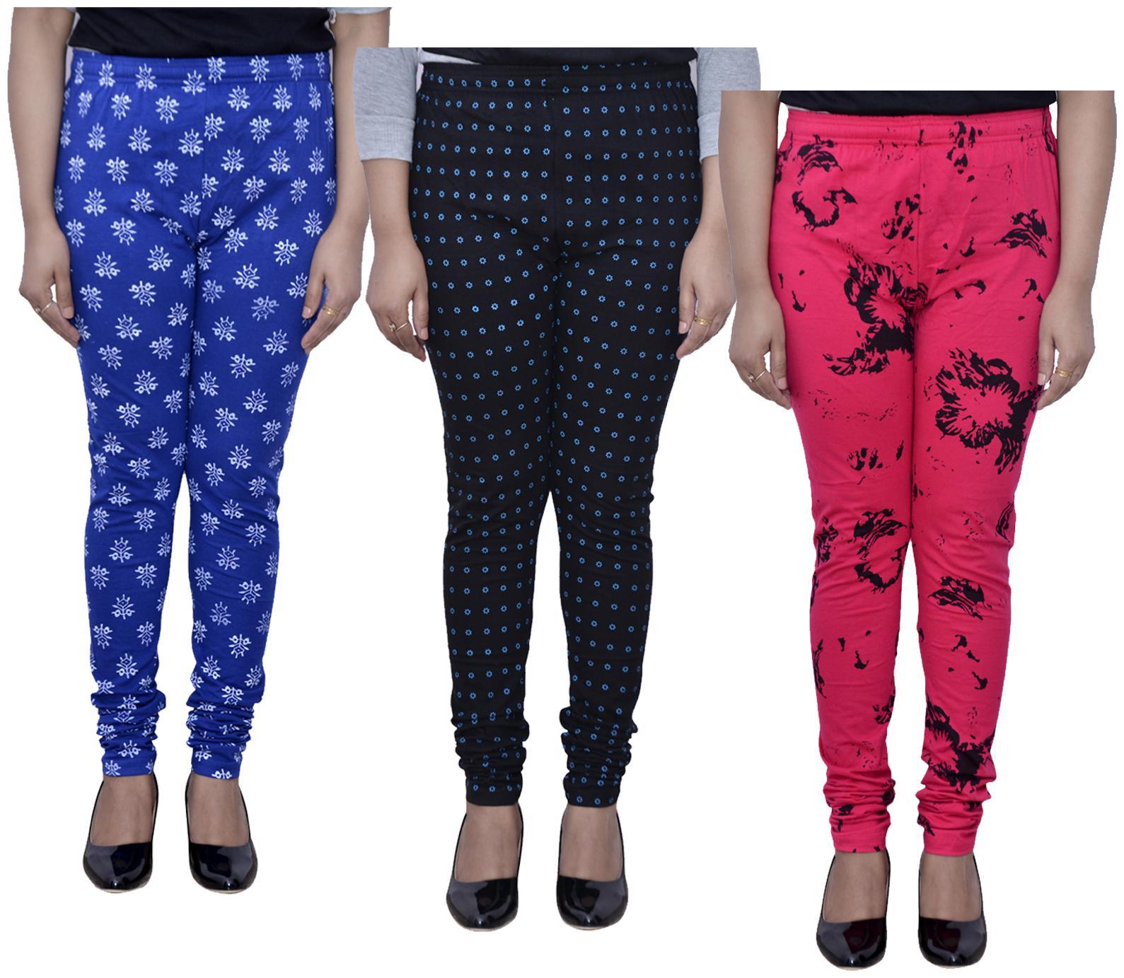 

IndiWeaves Women Cotton Printed leggings Multi color