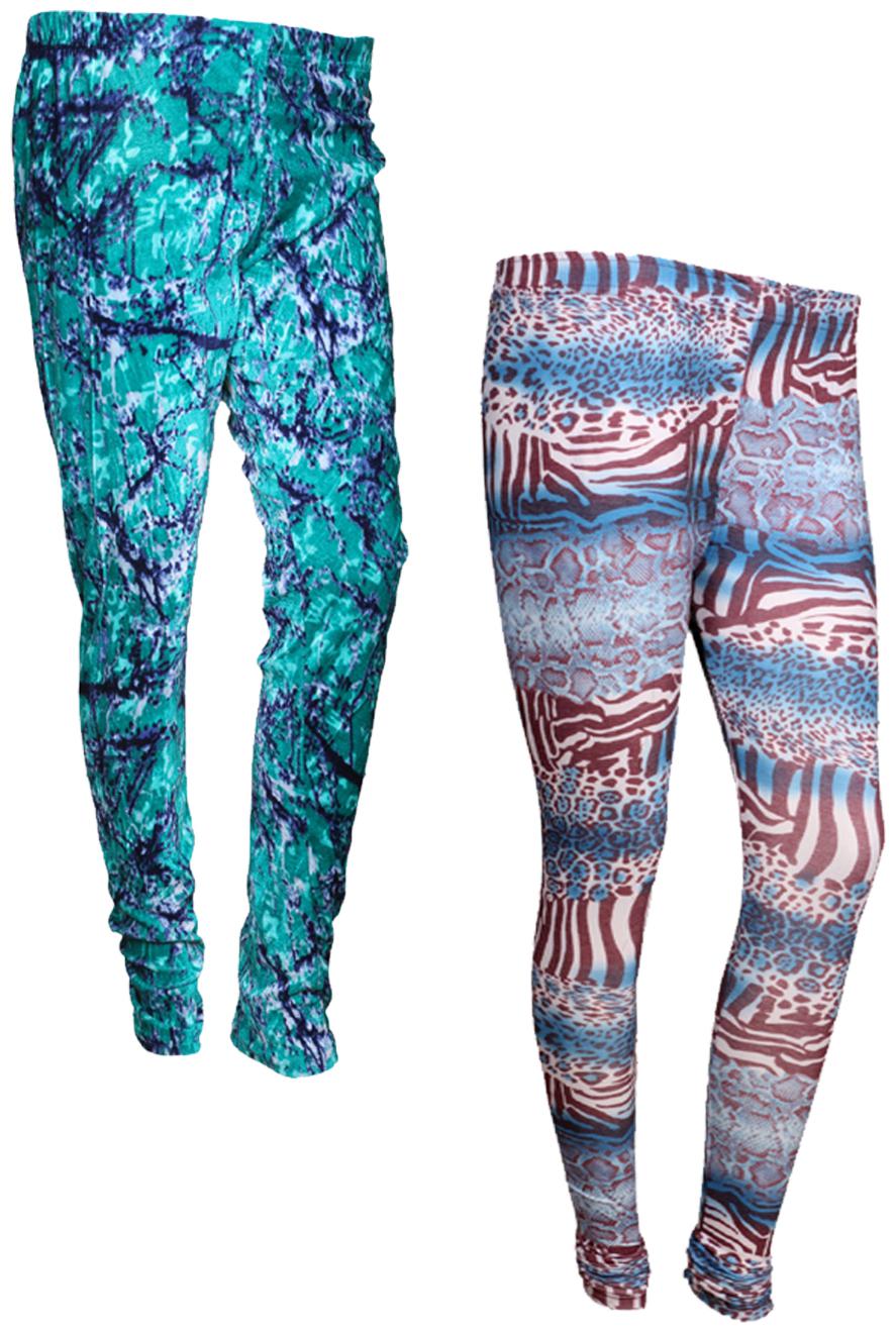 

IndiWeaves Women Cotton Printed Legging and Velvet Printed Leggings (Pack of 2)