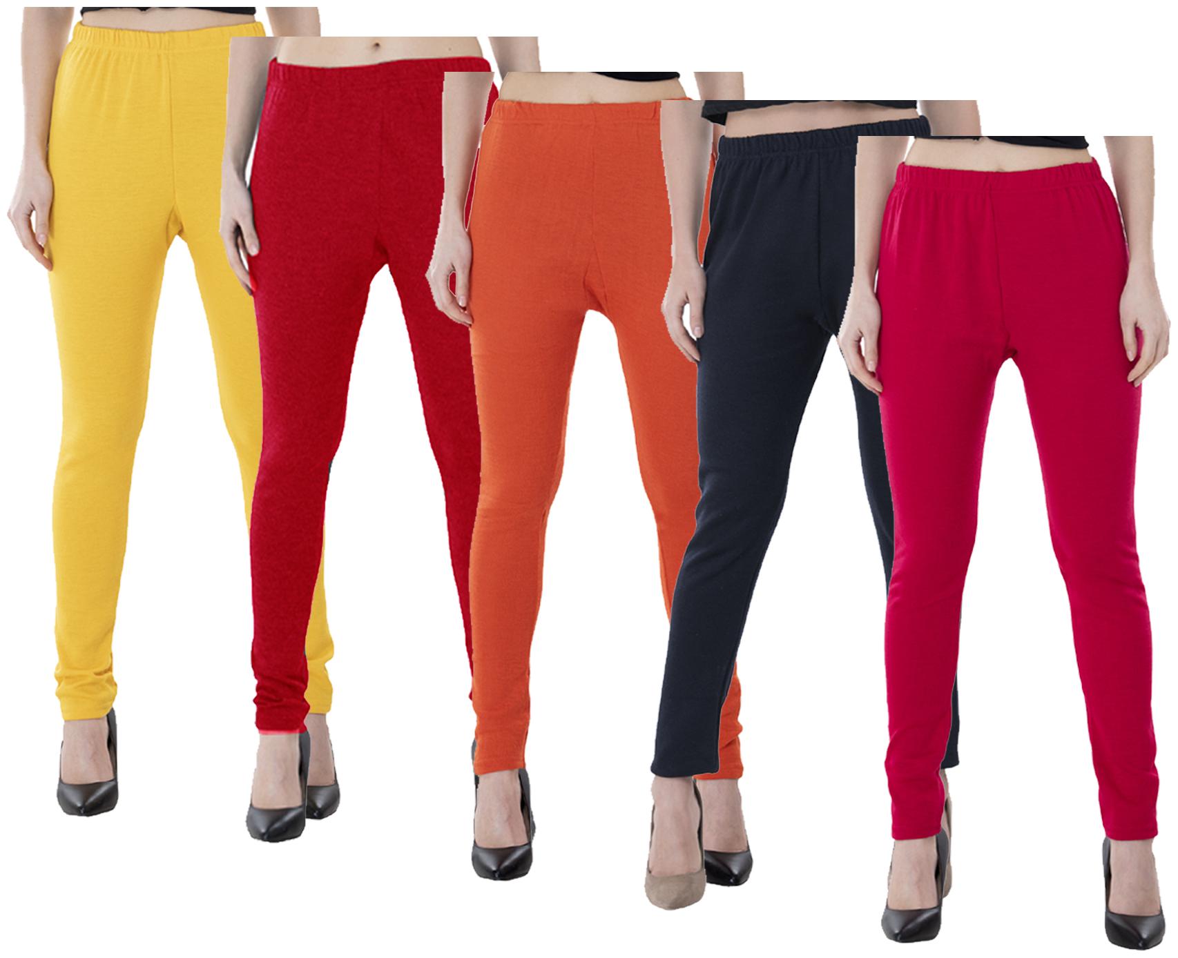 

IndiWeaves Women Warm Wollen Lycra Legging (Pack of 5)