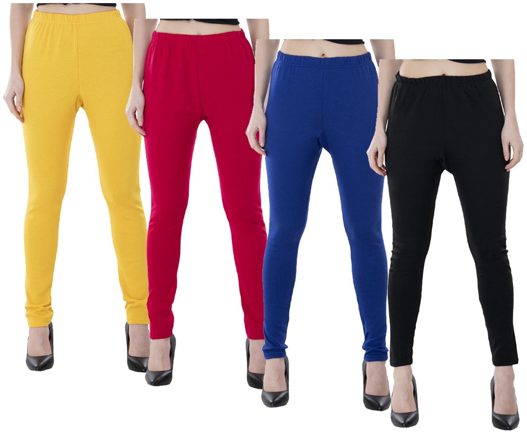 

IndiWeaves Women Warm Wollen Lycra Legging (Pack of 4)