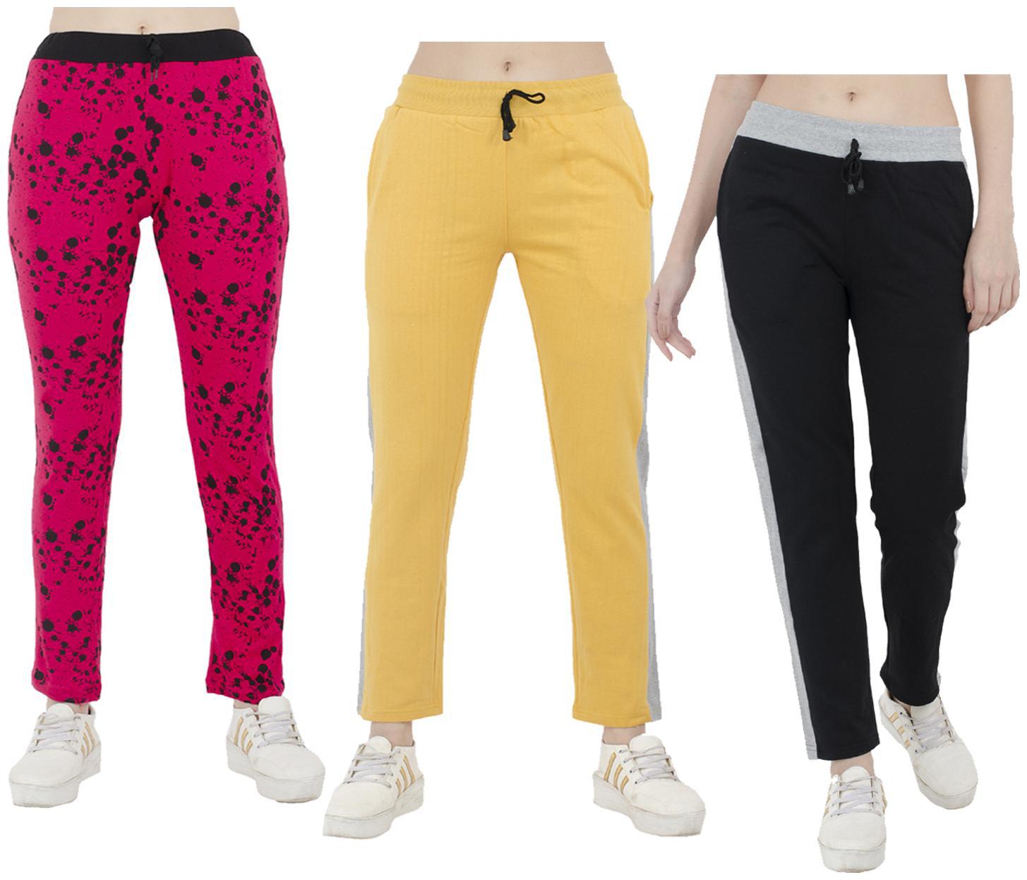 

Indiweaves Women Regular fit Polyester Printed Track pants - Multi