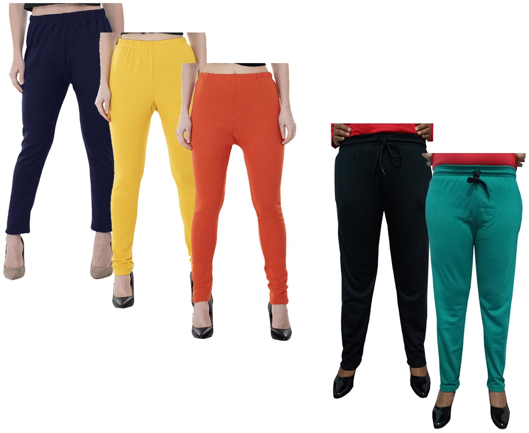 

Indiweaves Women Regular fit Fleece Solid Track pants - Multi