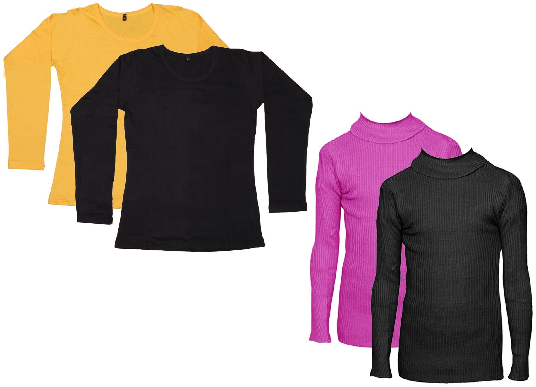

Indiweaves Women Black Regular fit Round neck Cotton T shirt